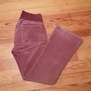Magenta maternity boot cut courderoy jeans